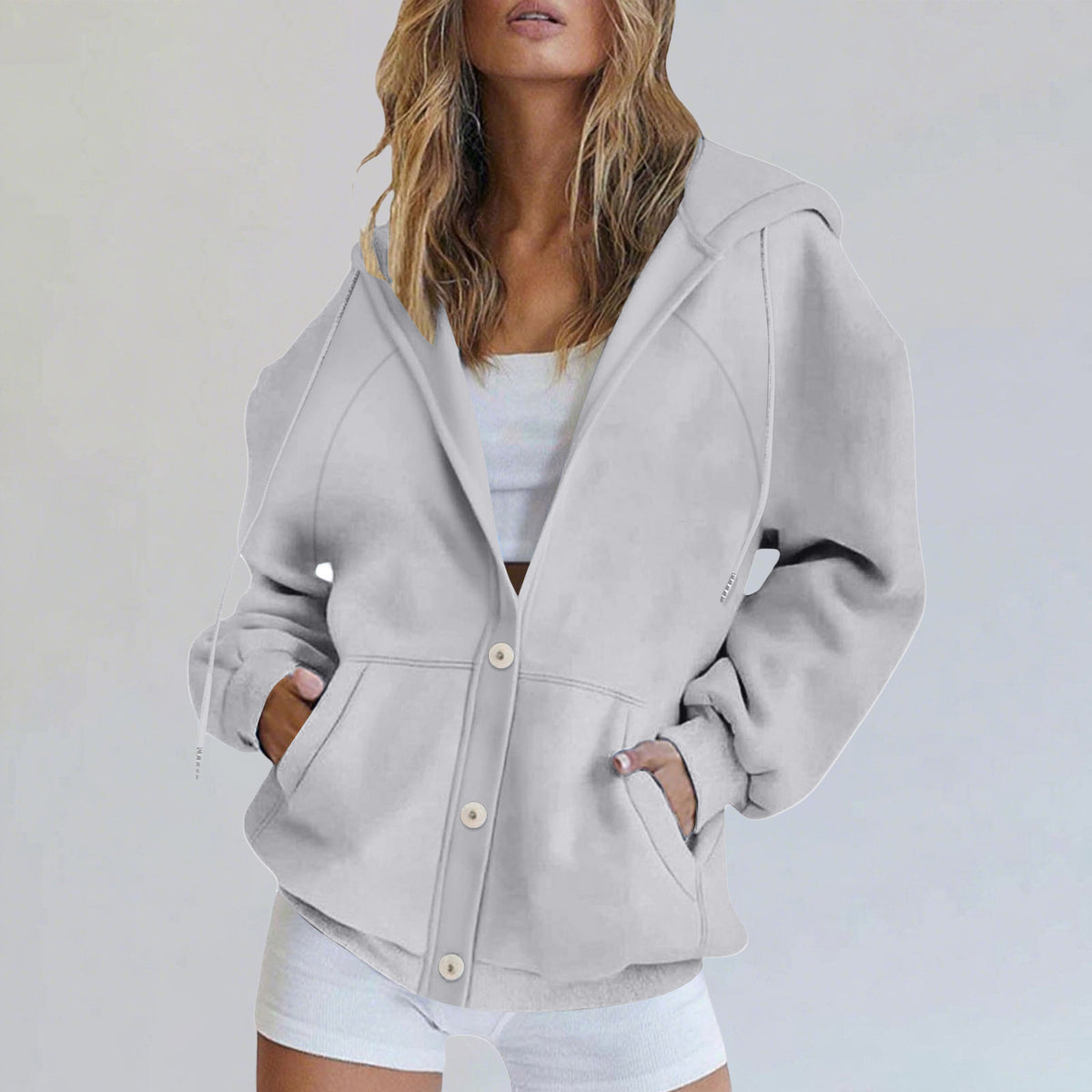 The Everyday Cardigan Sweatshirt, styled look