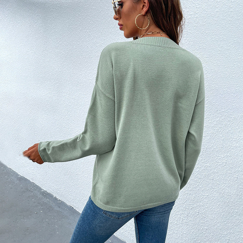 The Button-Shoulder Knit Sweater, styled look